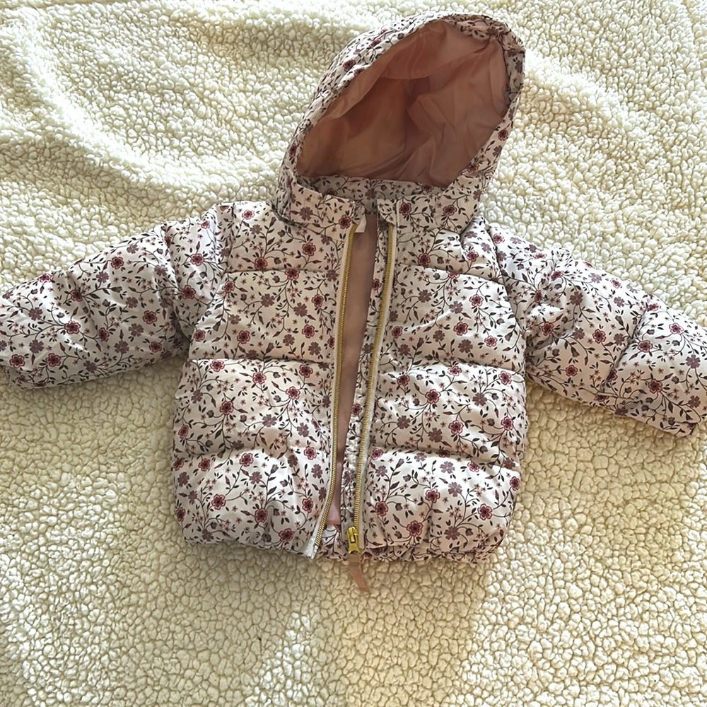 Winter jacket floral 9M toddler